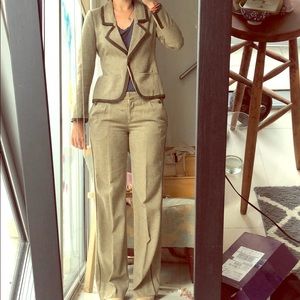 Charlotte Ronson sz 8 wide leg herringbone pants